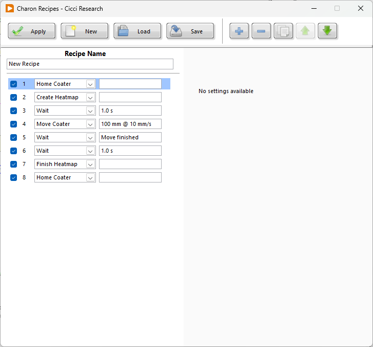 Charon Recipe editor